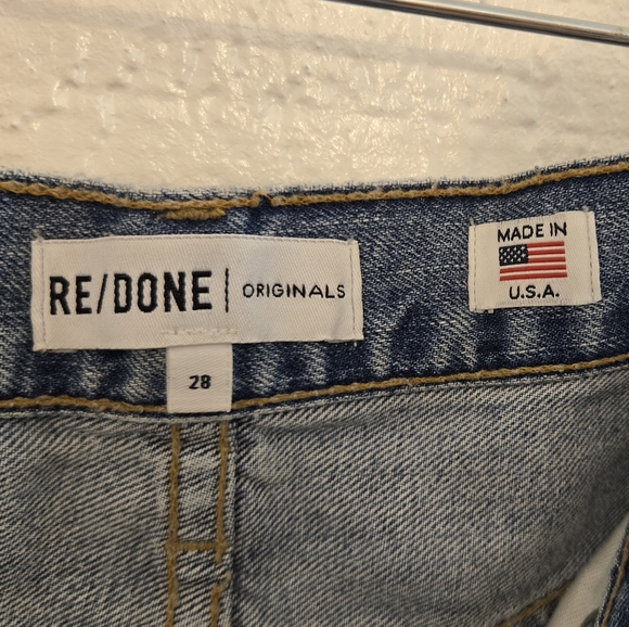 RE/Done Originals Light Wash Distressed Jeans Sz 28 - Picture 5 of 11